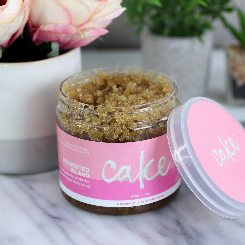 Cake Desserted Island Sugar Scrub - The Best Cruelty Free Hand Creams and Scrubs for Dry Winter Skin by LA cruelty free beauty blogger My Beauty Bunny