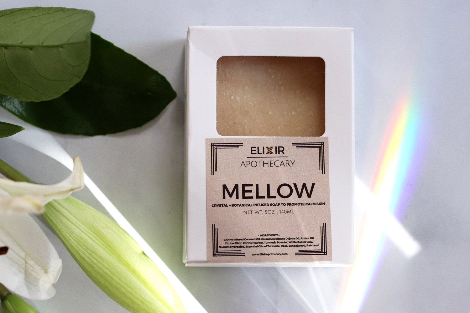 Elixir Apothecary Citrine Infused Mellow Soap Bar