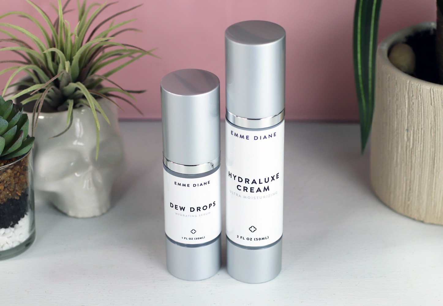 Emme Diane Dew Drops and Hydraluxe Cream - perfect for dry skin with acne - Products You Need For Dry Acne Prone Skin by popular LA cruelty free beauty blogger My Beauty Bunny