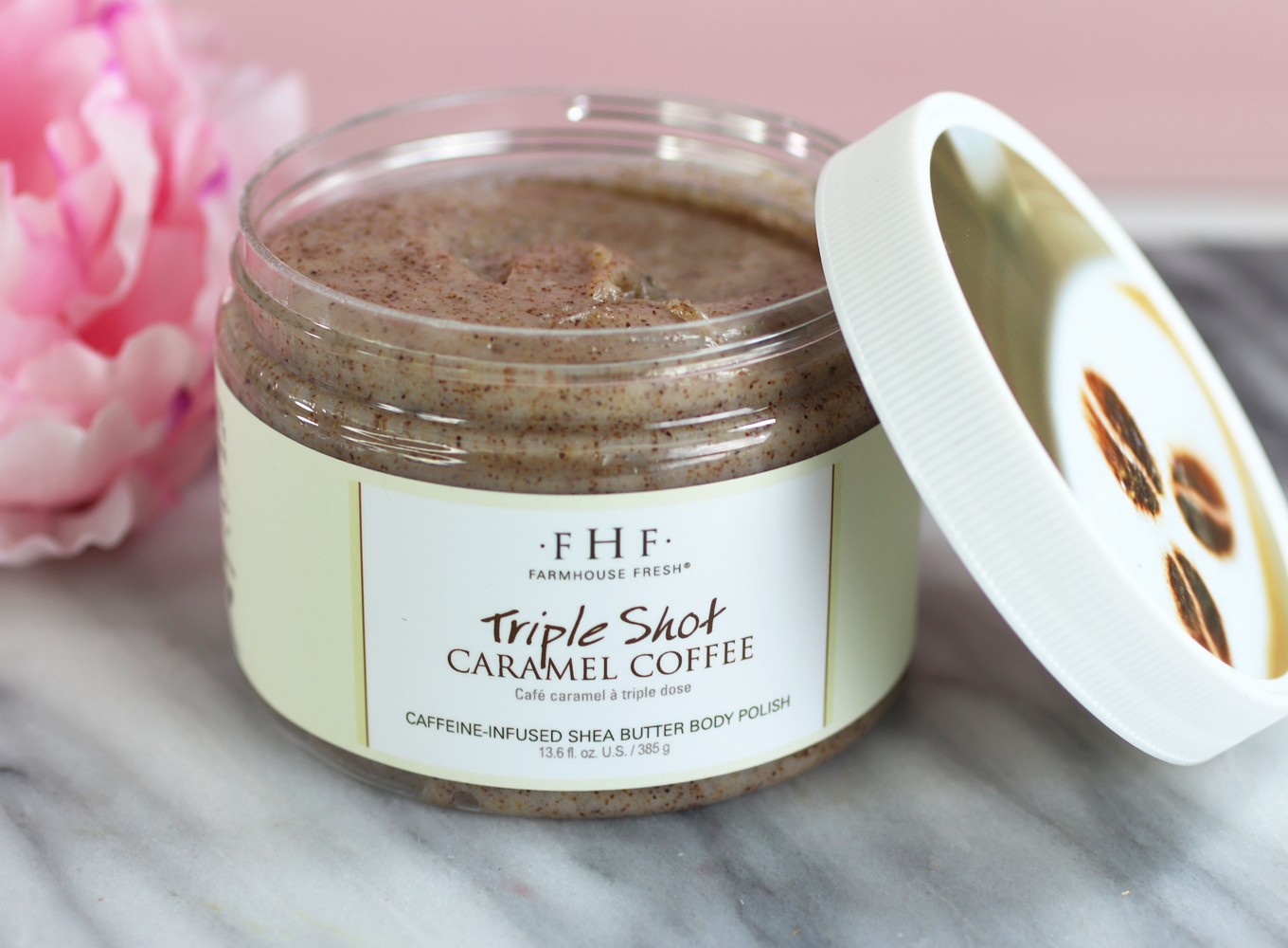 Farmhouse Fresh Triple Shot Caramel Coffee Scrub Review - The Best Cruelty Free Hand Creams and Scrubs for Dry Winter Skin by LA cruelty free beauty blogger My Beauty Bunny