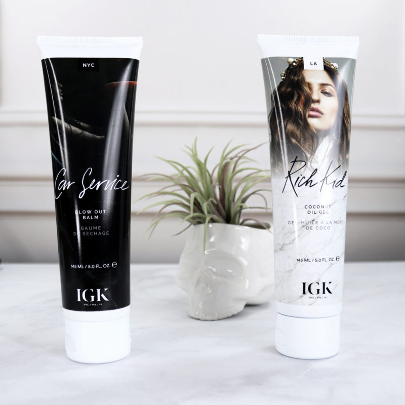 IGK Car Service Blow Out Balm and Rich Kid Coconut Oil Hair Gel Cruelty Free Hair Product Reviews - IGK Cruelty Free Hair Product Hits and Misses by popular Los Angeles cruelty free beauty blogger My Beauty Bunny