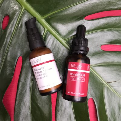 trilogy rose hip oil light blend and trilogy rosapene radiance serum