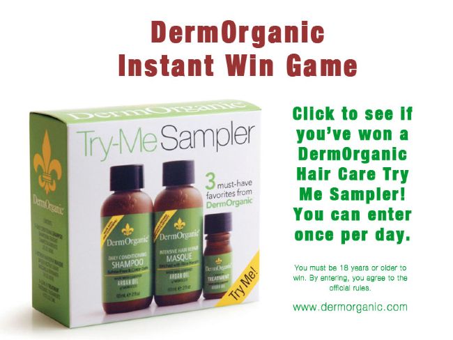 DermOrganic Instant Win Contest