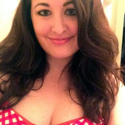 Red Gingham Lime-Ricki-Swimsuit