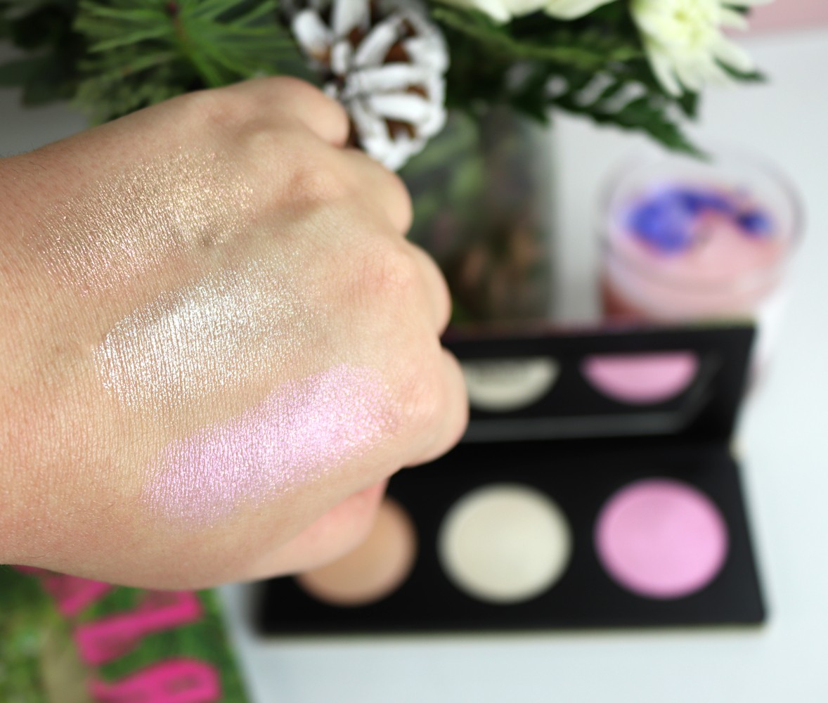 Kat Von D Metal Crush Highlighter Palette Swatches and Review - Sephora Haul - Kat Von D Metal Crush Highlighter and Besame Snow White Red Lipstick by LA cruelty-free beauty blogger My Beauty Bunny