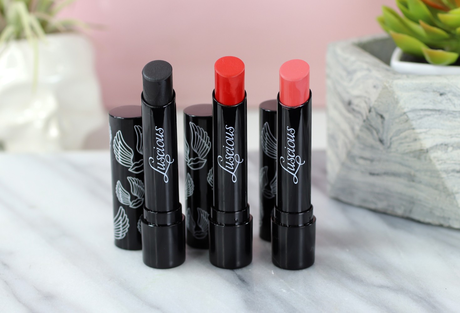 Luscious Cosmetics Creamy Matte Lipstick - Luscious Cosmetics Review and Try On by popular LA cruelty free beauty blogger My Beauty Bunny
