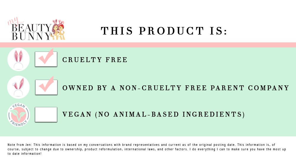Cruelty free but owned by a non-cruelty-free parent company