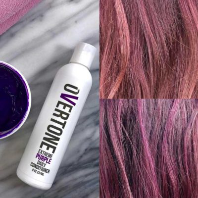 Overtone Extreme Purple Conditioner Before and After - How to Keep Your Fantasy Hair Color Bright and Bold with Overtone by popular Los Angeles beauty blogger My Beauty Bunny