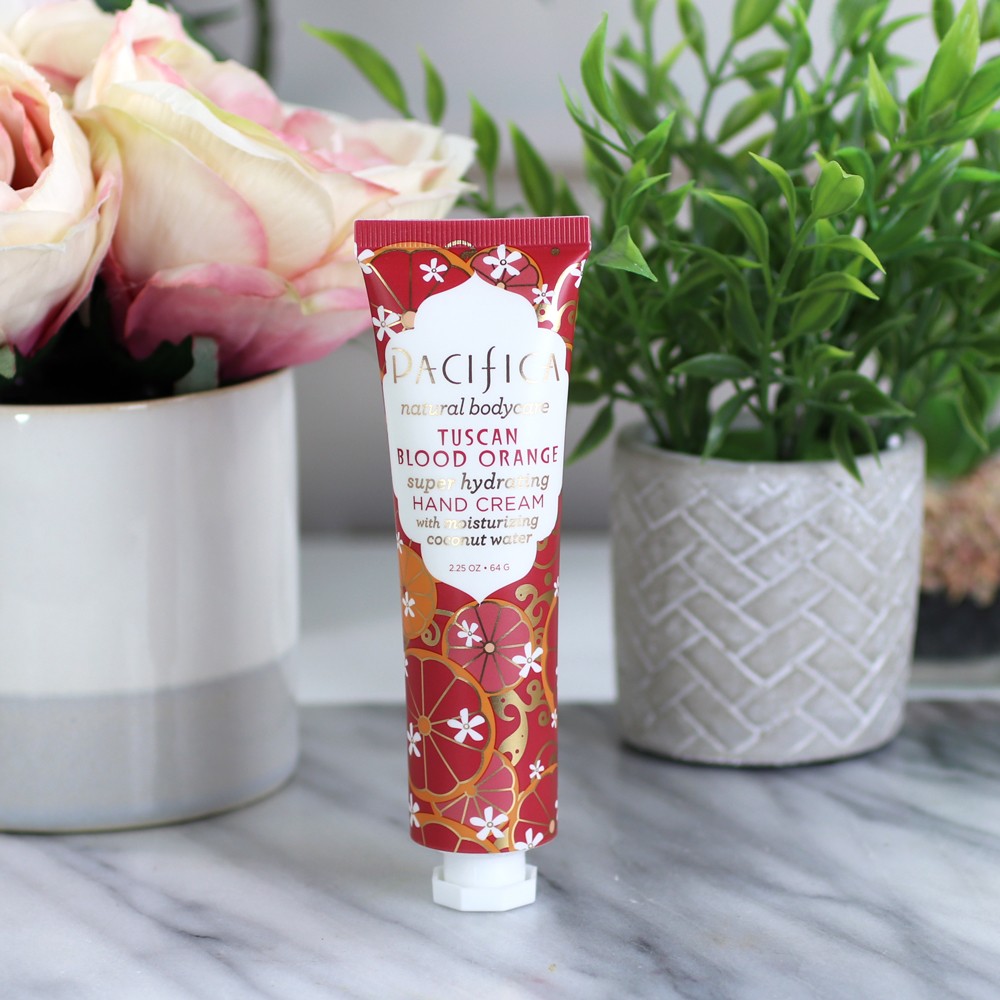 Pacifica Tuscan Blood Orange Hand Cream Review - The Best Cruelty Free Hand Creams and Scrubs for Dry Winter Skin by LA cruelty free beauty blogger My Beauty Bunny