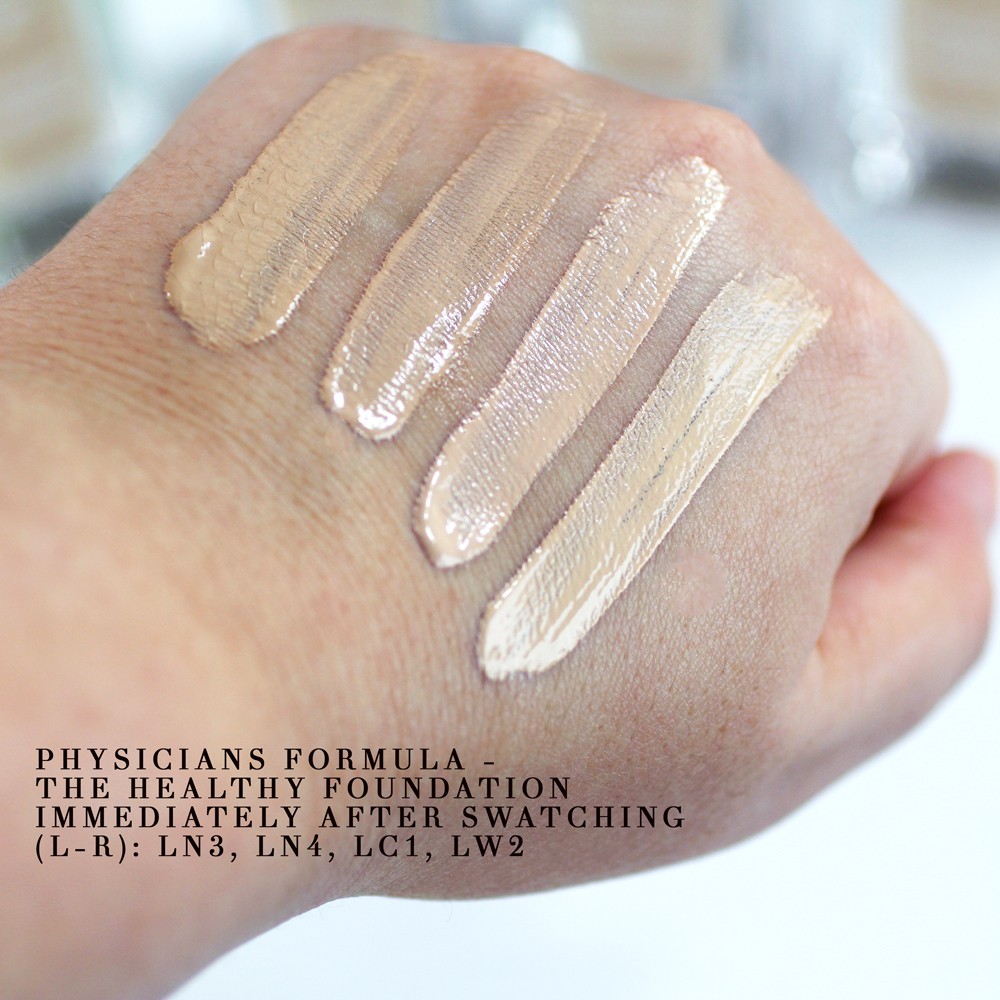 Physicians Formula The Healthy Foundation Swatches