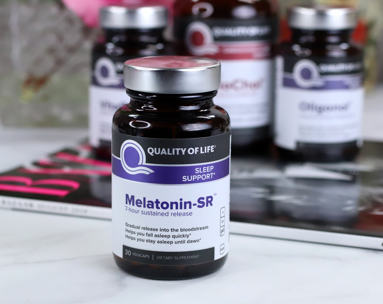 QOL Sustained Release Melatonin Review - Health Focus: My Favorite Anti-Aging Products from QOL Supplements featured by popular Los Angeles beauty blogger My Beauty Bunny