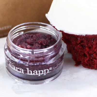 Sara Happ x Sprinkles Red Velvet Cupcake Lip Scrub Review by Los Angeles beauty blogger, My Beauty Bunny