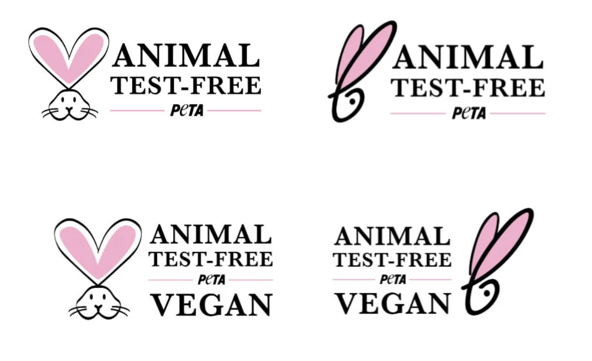 PETA cruelty free and vegan logos
