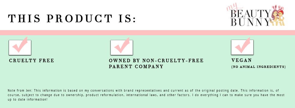 Vegan and cruelty free but owned by a non-cruelty-free parent company