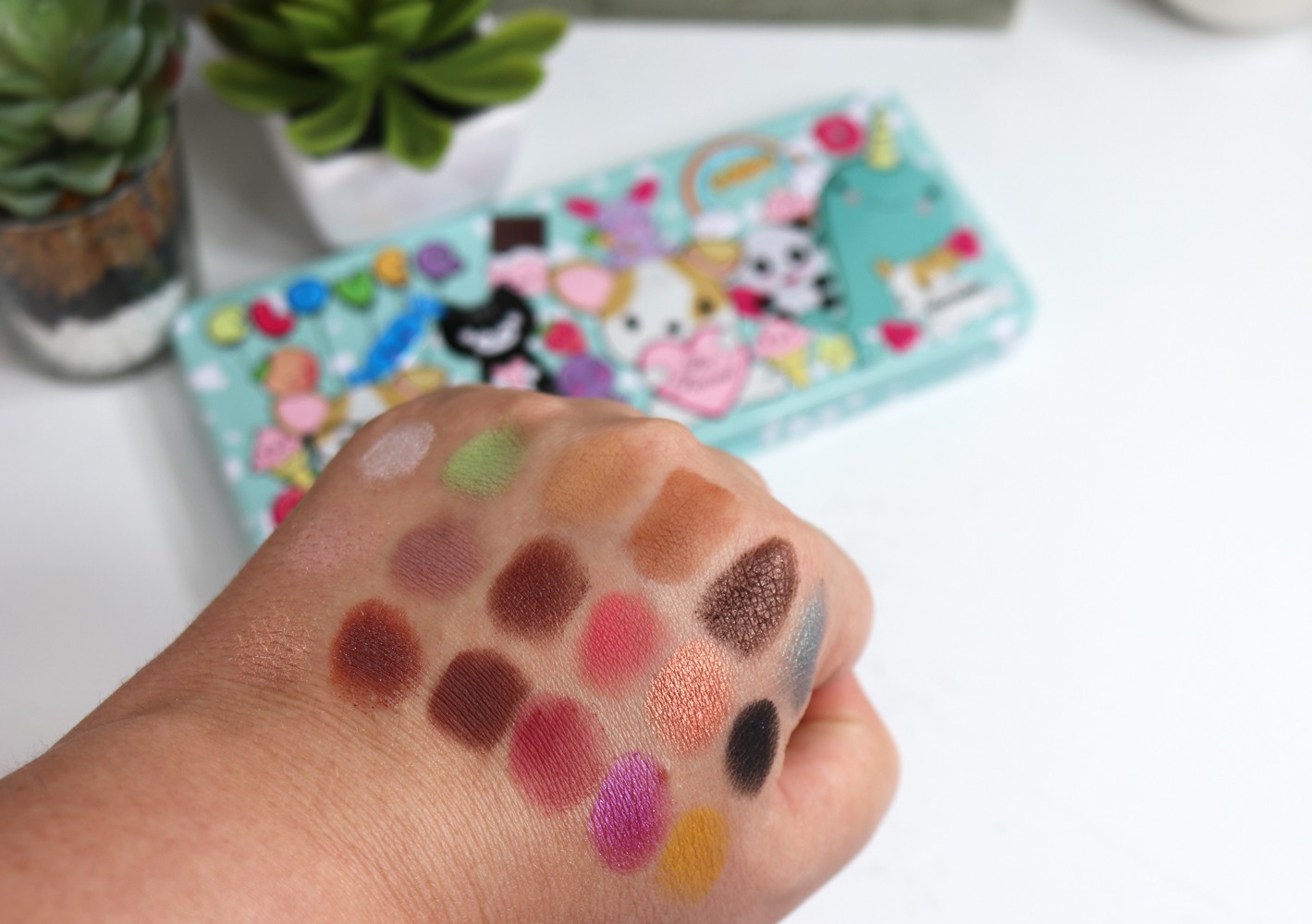 Too Faced Clover palette swatches and review