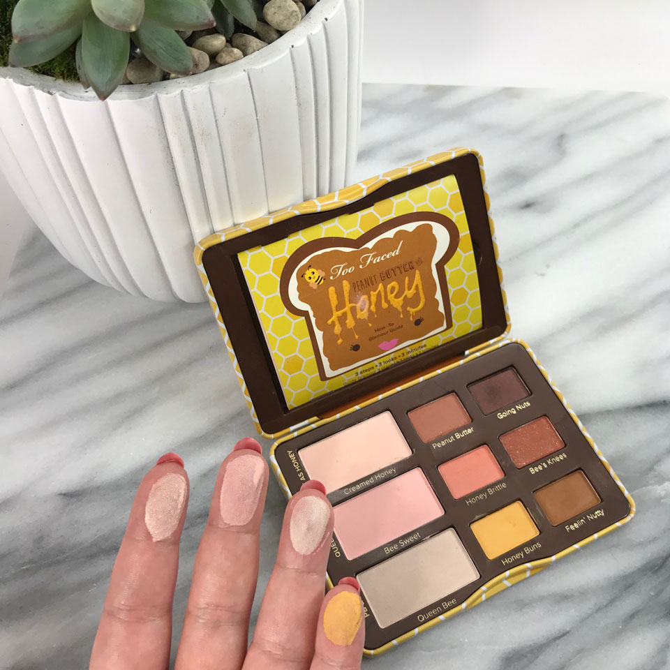 Too Faced Peanut Butter and Honey Swatches