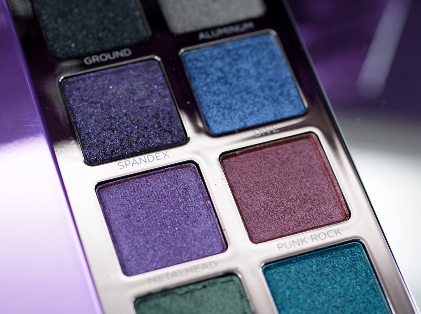 Urban Decay Heavy Metals Eyeshadow Palette - Spandex Dive Metalhead Punkrock  - Urban Decay Heavy Metals Palette review by popular Los Angeles cruelty free beauty blogger My Beauty Bunny