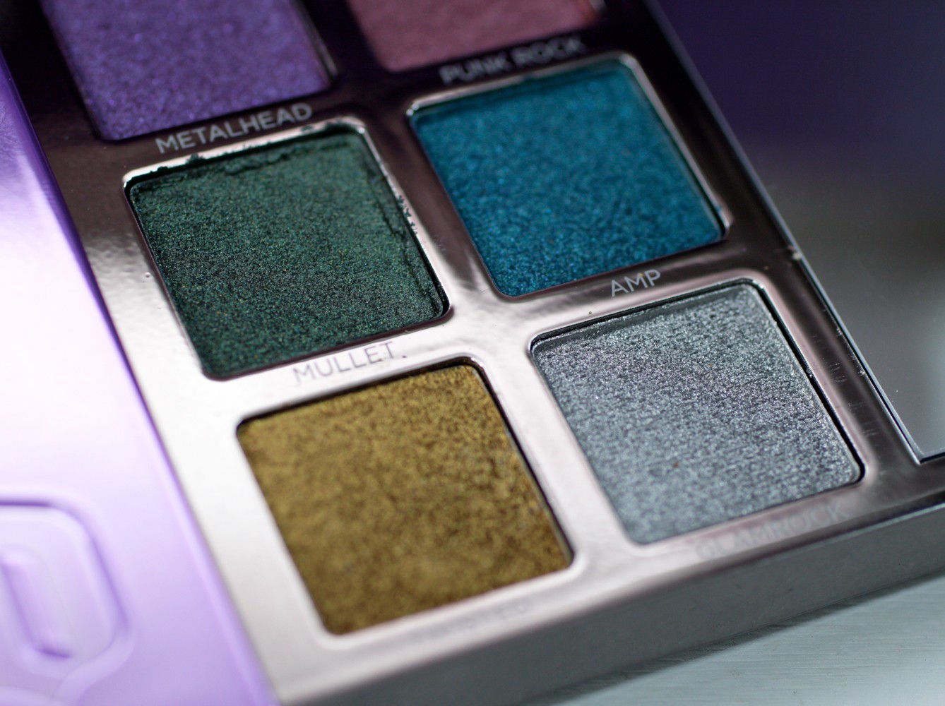 Urban Decay Heavy Metals Eyeshadow Palette - Mullet, Amp, Twisted, Glamrock - Urban Decay Heavy Metals Palette review by popular Los Angeles cruelty free beauty blogger My Beauty Bunny