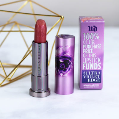 Urban Decay Limited Edition Vice Lipstick Outspoken Review and Swatch by Cruelty Free Beauty Blogger My Beauty Bunny