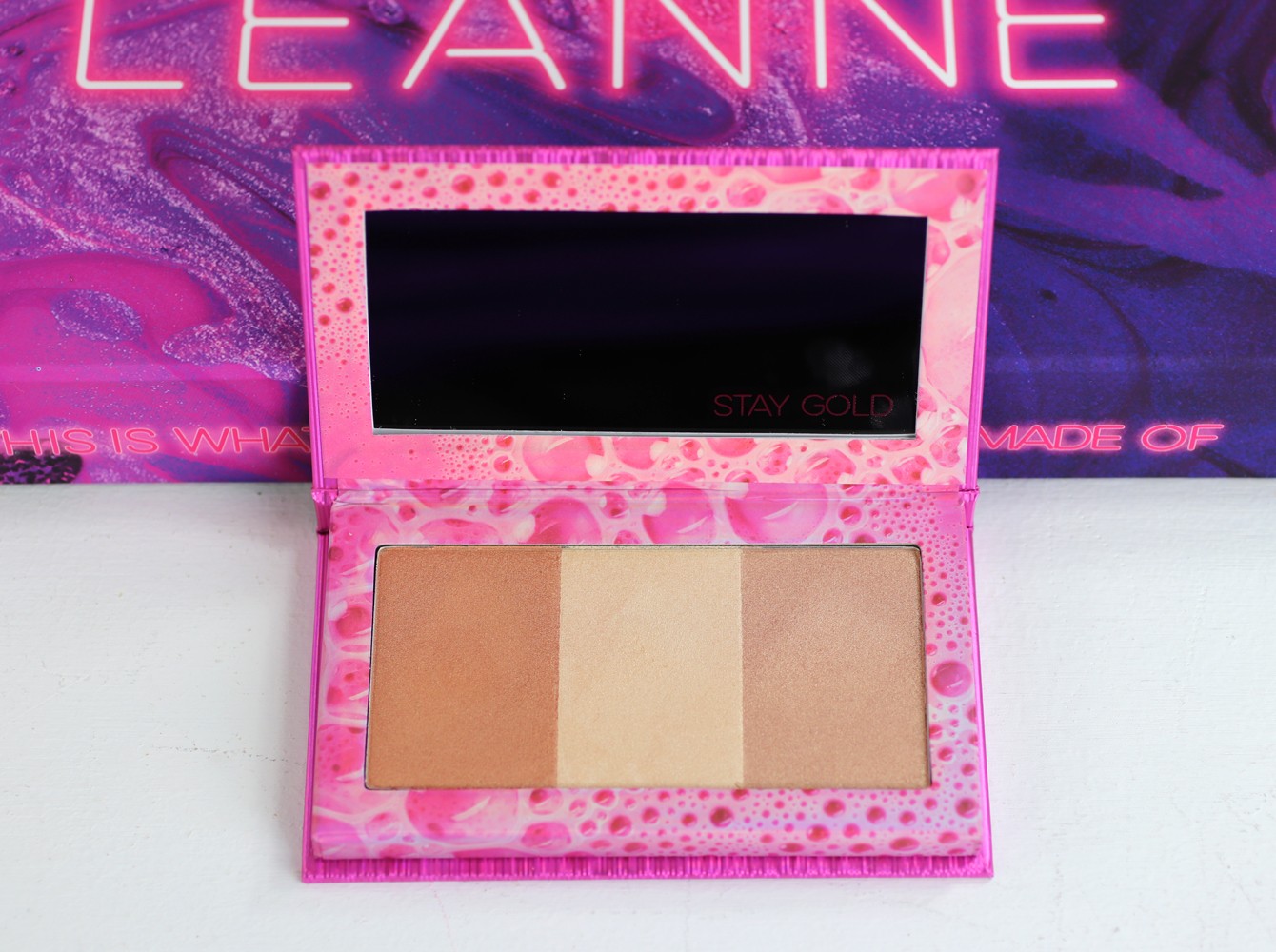 Urban Decay x Kristen Leanne Beauty Beam Highlighter Palette Review and Swatches by popular Los Angeles beauty blogger My Beauty Bunny