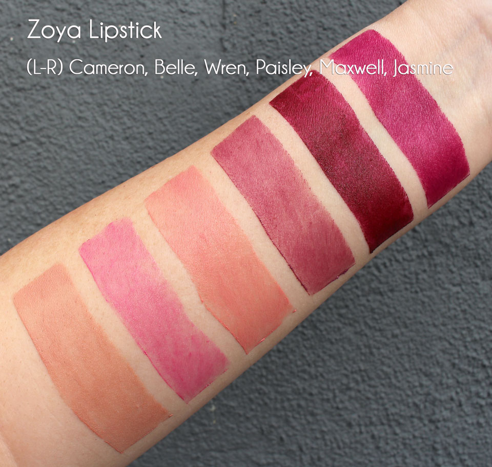 Zoya Lipstick Swatches