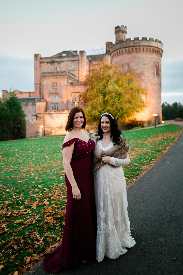Bridesmaid Dress by JJ's House; Wedding Dress by Coco Melody - Jen Mathews My Beauty Bunny Wedding in Scotland- Hair and Makeup by AMM Team - Photography by Lauren McGlynn