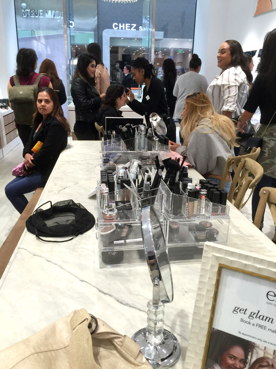 elf store sherman oaks westfield fashion square - New e.l.f. Cosmetics Store in Los Angeles by popular cruelty free blogger My Beauty Bunny