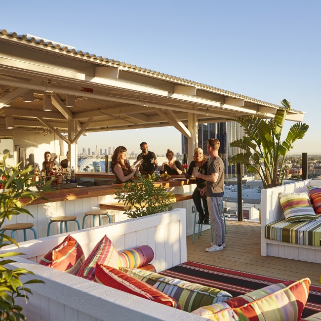 Best rooftop bars in Los Angeles: Mama Shelter Hollywood - Best rooftop bars in Los Angeles by travel blogger My Beauty Bunny