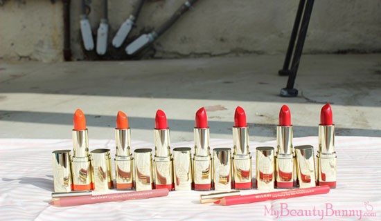 Milani lipstick swatches